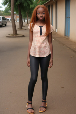 Togolese teenager girl with  ginger hair