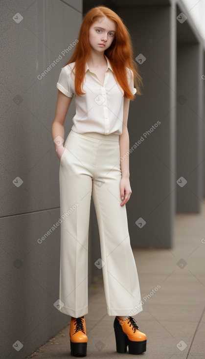 Caucasian teenager female with  ginger hair