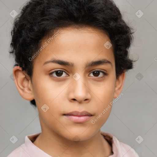 Neutral latino young-adult male with short  brown hair and brown eyes