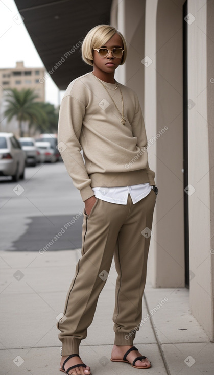 Dominican teenager boy with  blonde hair