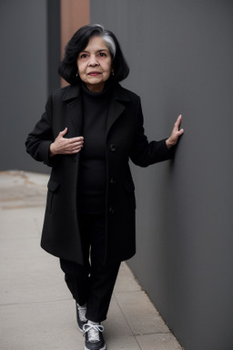 Hispanic elderly female with  black hair