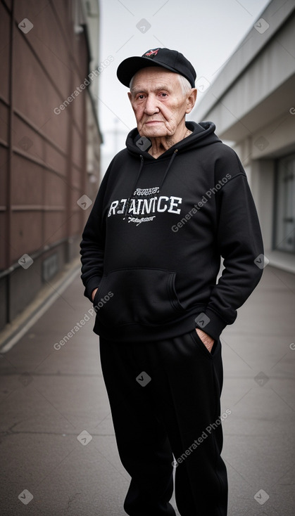 Russian elderly male with  black hair