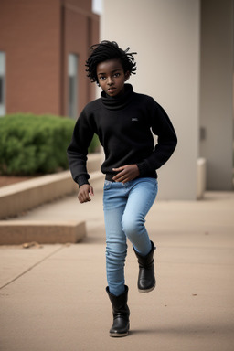 Sudanese teenager boy with  black hair