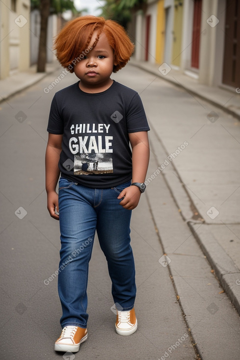 Jamaican child boy with  ginger hair