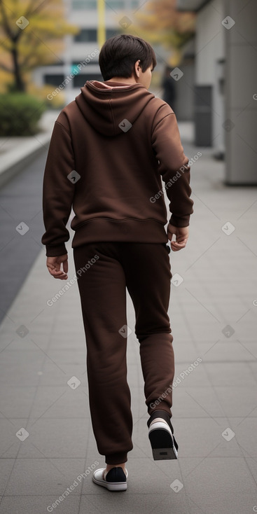 South korean adult male with  brown hair