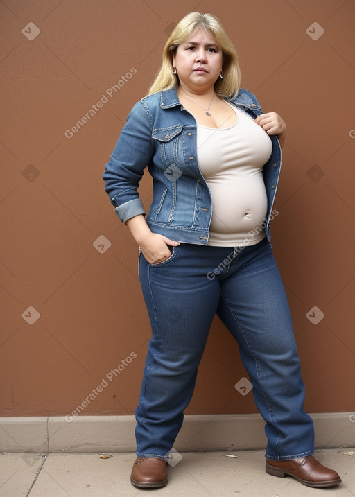 Paraguayan middle-aged female with  blonde hair