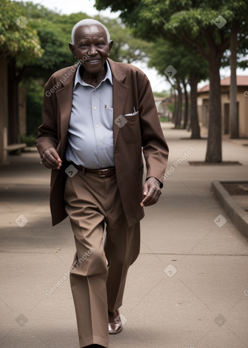 Kenyan elderly male with  brown hair