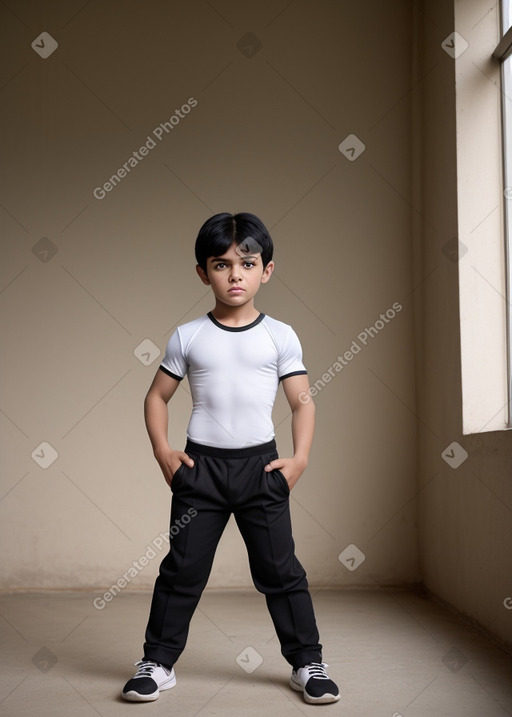 Uzbek child boy with  black hair