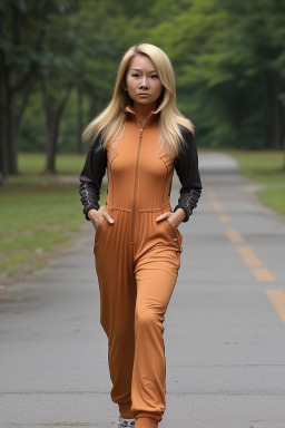 Malaysian 45 years female with  blonde hair