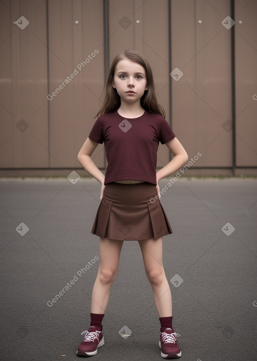 Czech child girl with  brown hair