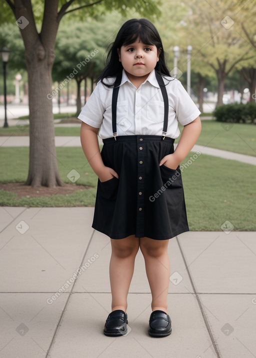 Mexican child girl with  black hair