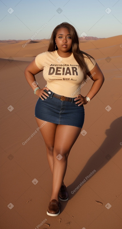 African american young adult female with  brown hair