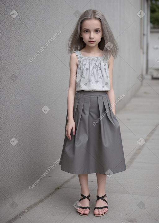 Slovenian child female with  gray hair