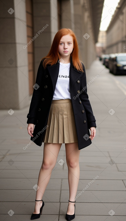 Argentine teenager girl with  ginger hair