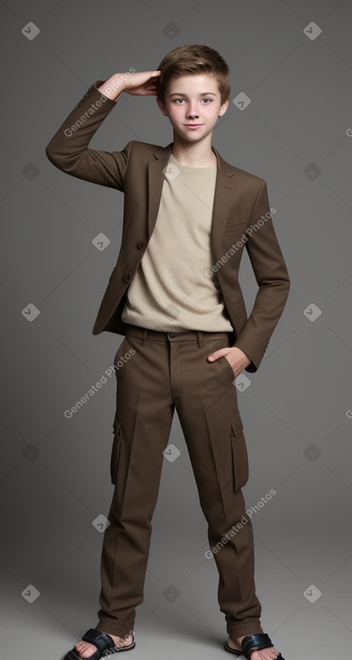 British teenager boy with  brown hair