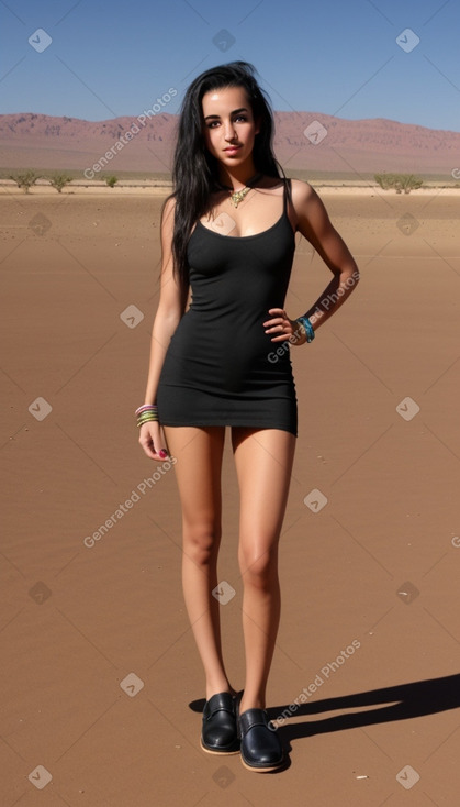 Moroccan young adult female with  black hair