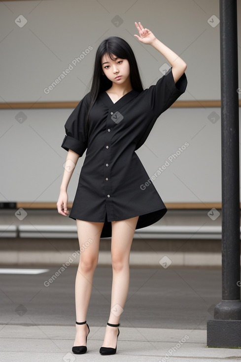 Japanese teenager girl with  black hair