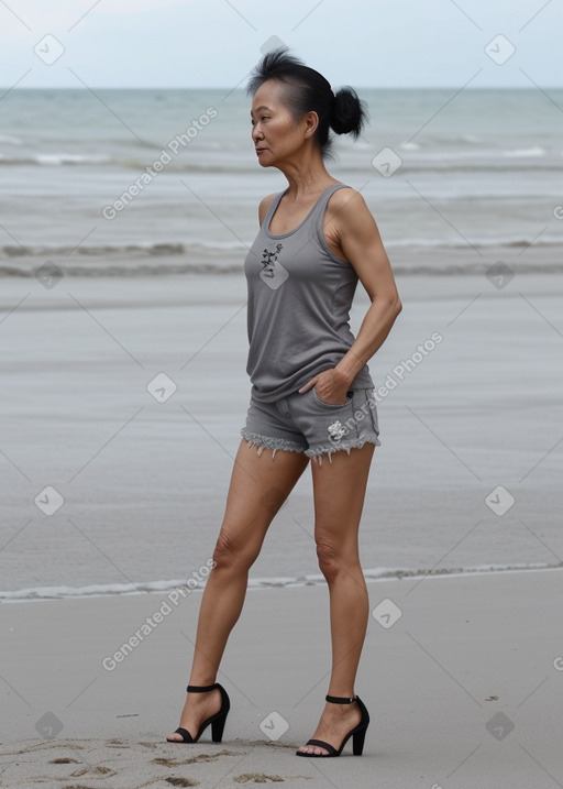 Thai 45 years female with  gray hair