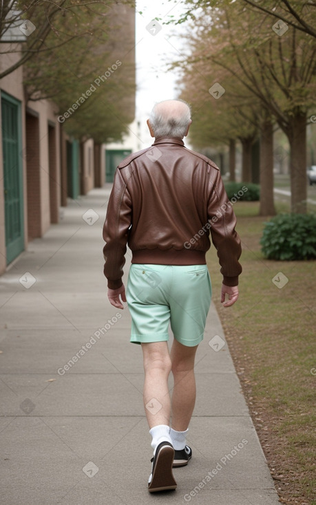 Elderly male with  brown hair