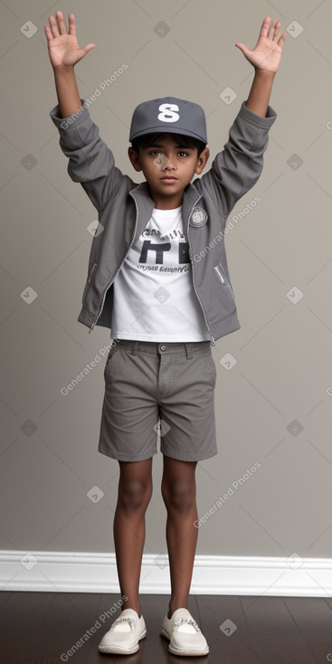 Honduran child boy with  gray hair