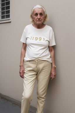 Elderly non-binary with  blonde hair