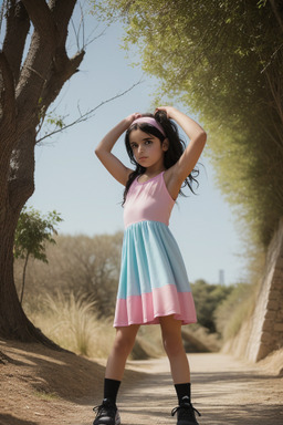 Uruguayan child girl with  black hair