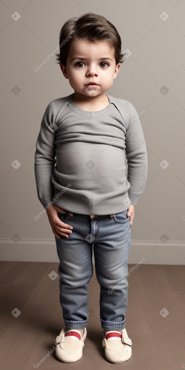 Portuguese infant boy with  gray hair