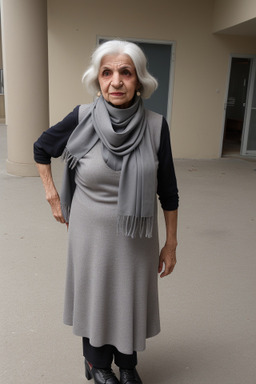 Lebanese elderly female with  gray hair