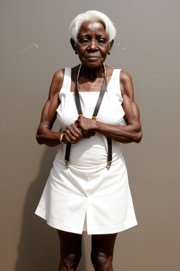 Ugandan elderly female with  white hair