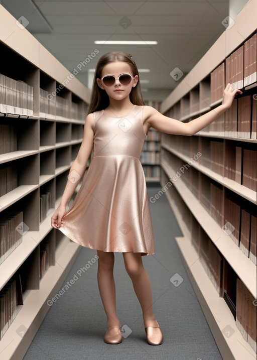 Georgian child girl with  gray hair