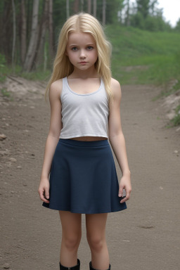 Ukrainian child girl with  blonde hair