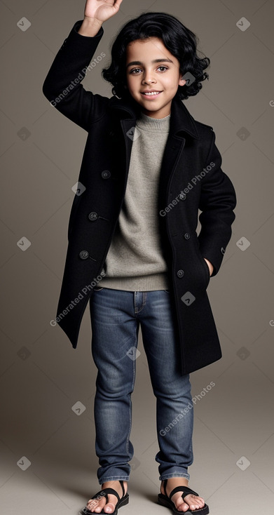 Moroccan child boy with  black hair