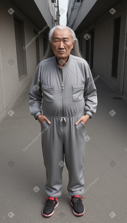 Mongolian elderly male with  gray hair