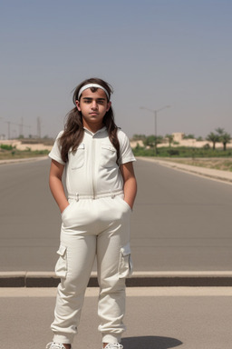 Jordanian teenager boy with  brown hair