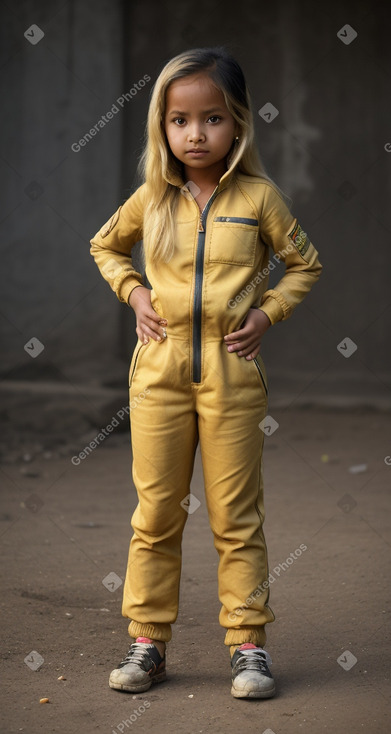 Nepalese child female with  blonde hair