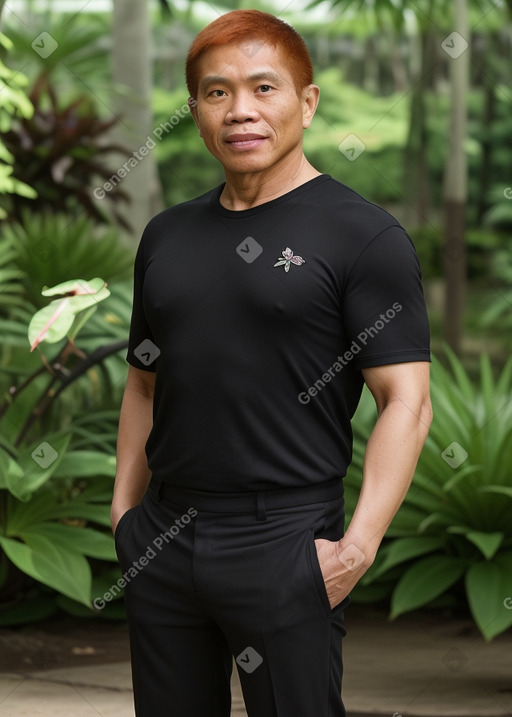 Filipino middle-aged male with  ginger hair