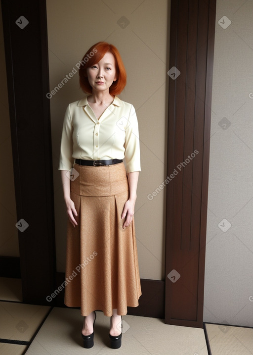 Japanese adult female with  ginger hair