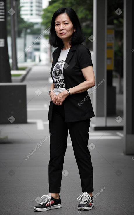 Singaporean 45 years female with  black hair