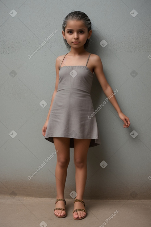 Costa rican child girl with  gray hair