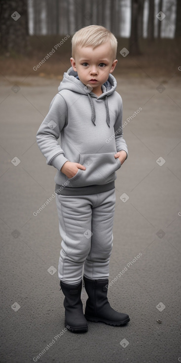 Estonian infant boy with  gray hair