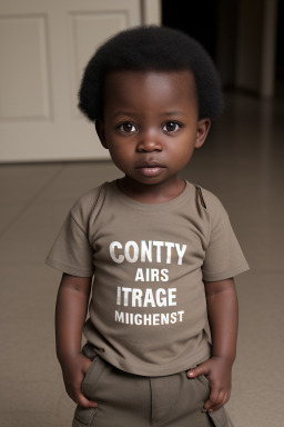 African infant boy with  black hair