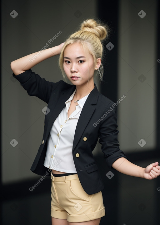 Vietnamese young adult female with  blonde hair