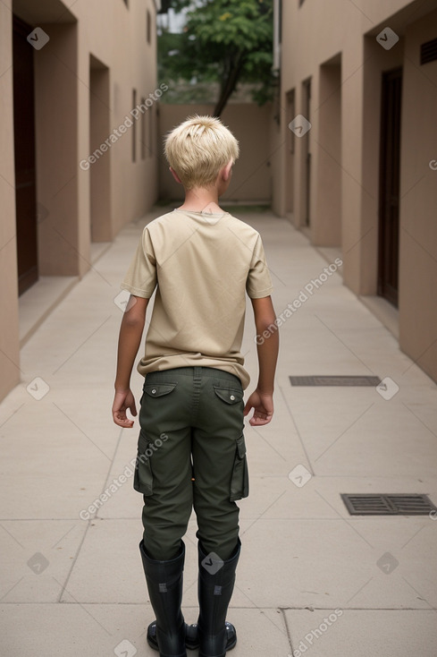 Senegalese teenager boy with  blonde hair