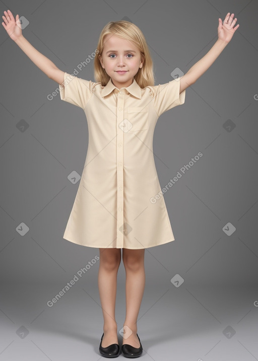 Omani child female with  blonde hair