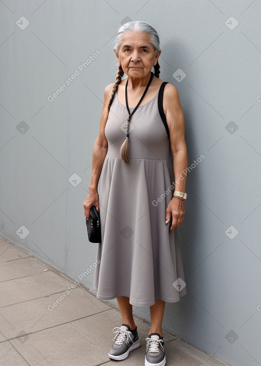 Mexican elderly female with  gray hair