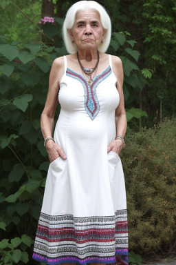 Mexican elderly female with  white hair