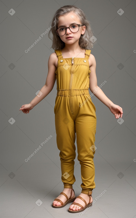 Albanian infant girl with  gray hair