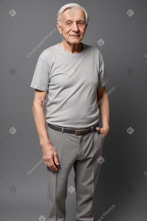 Polish elderly male with  gray hair