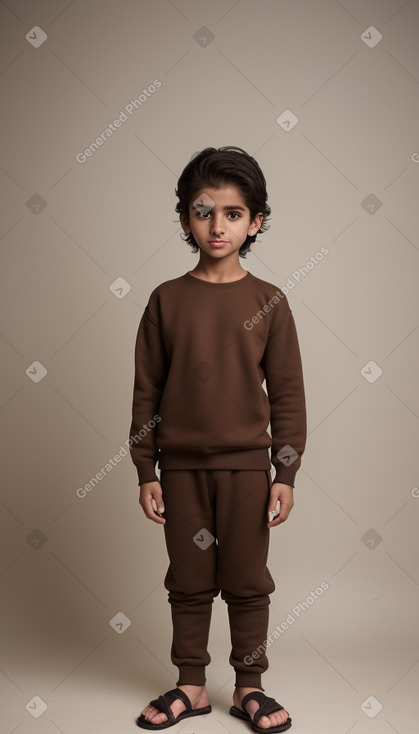 Saudi arabian child boy with  brown hair