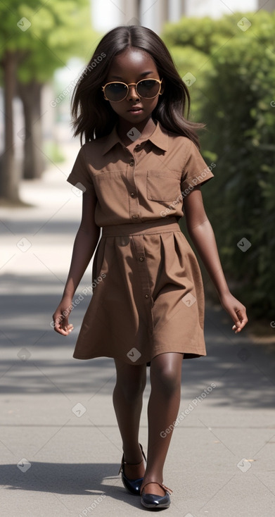 Child female with  brown hair